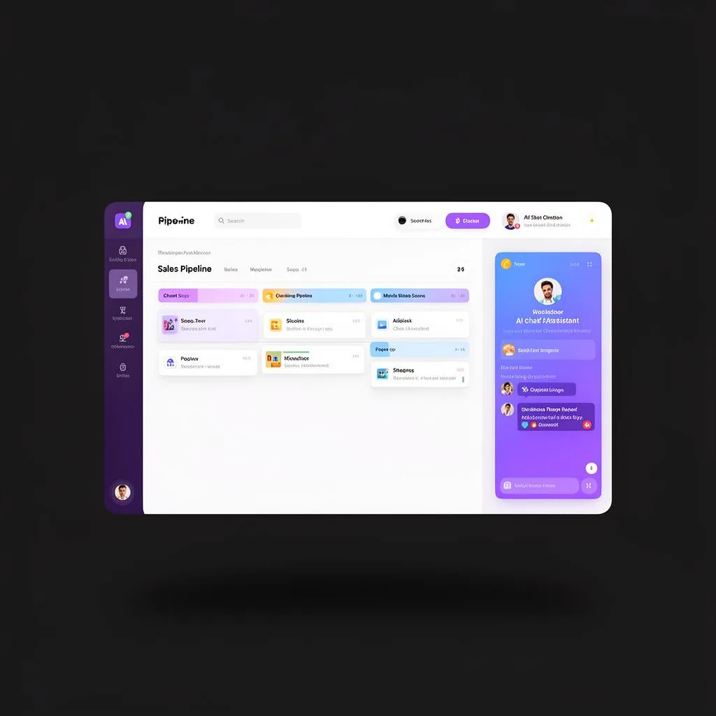 Dashboard do ZekkoCRM: pipeline de vendas com leads priorizados pela IA e assistente sugerindo o próximo follow-up